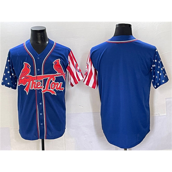 St. Louis Cardinals Blank Royal AmberGomez Independence Day Vapor Premier Limited Stitched Jersey