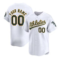 Custom Oakland Athletics Active Player White AmberGomez Home Limited Stitched Jersey