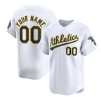 Custom Oakland Athletics Active Player White AmberGomez Home Limited Stitched Jersey