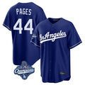 Los Angeles Dodgers #44 Andy Pages Player Royal AmberGomez World Series Meet Game Stitched Jerseys