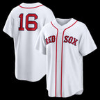 Boston Red Sox #16 Jarren Duran White AmberGomez Home Replica Jersey