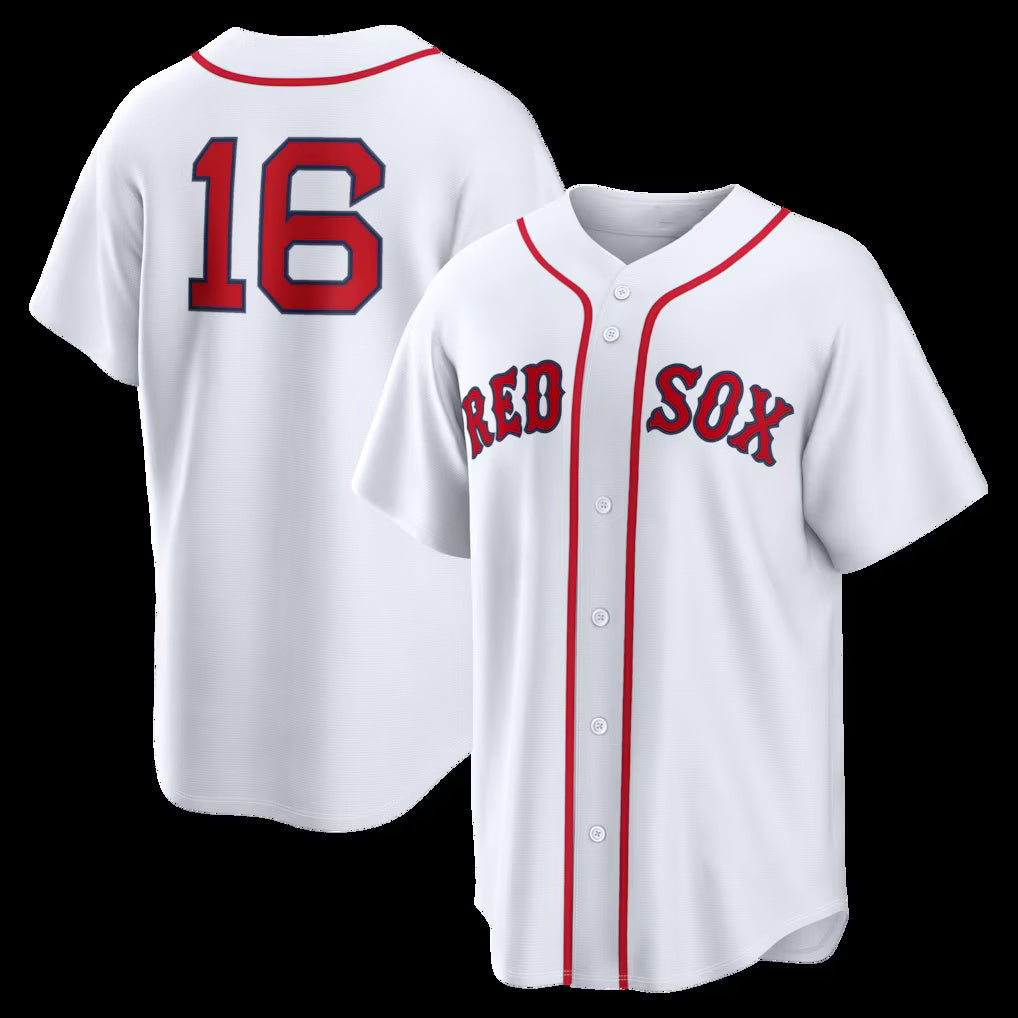 Boston Red Sox #16 Jarren Duran White AmberGomez Home Replica Jersey