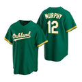 Oakland Athletics #12 Sean Murphy Green AmberGomez Cool Base Stitched Jersey 2