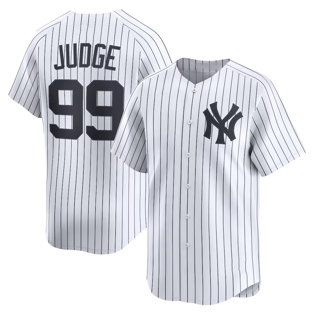 New York Yankees #99 Aaron Judge White AmberGomez Home Limited Player Jersey 2