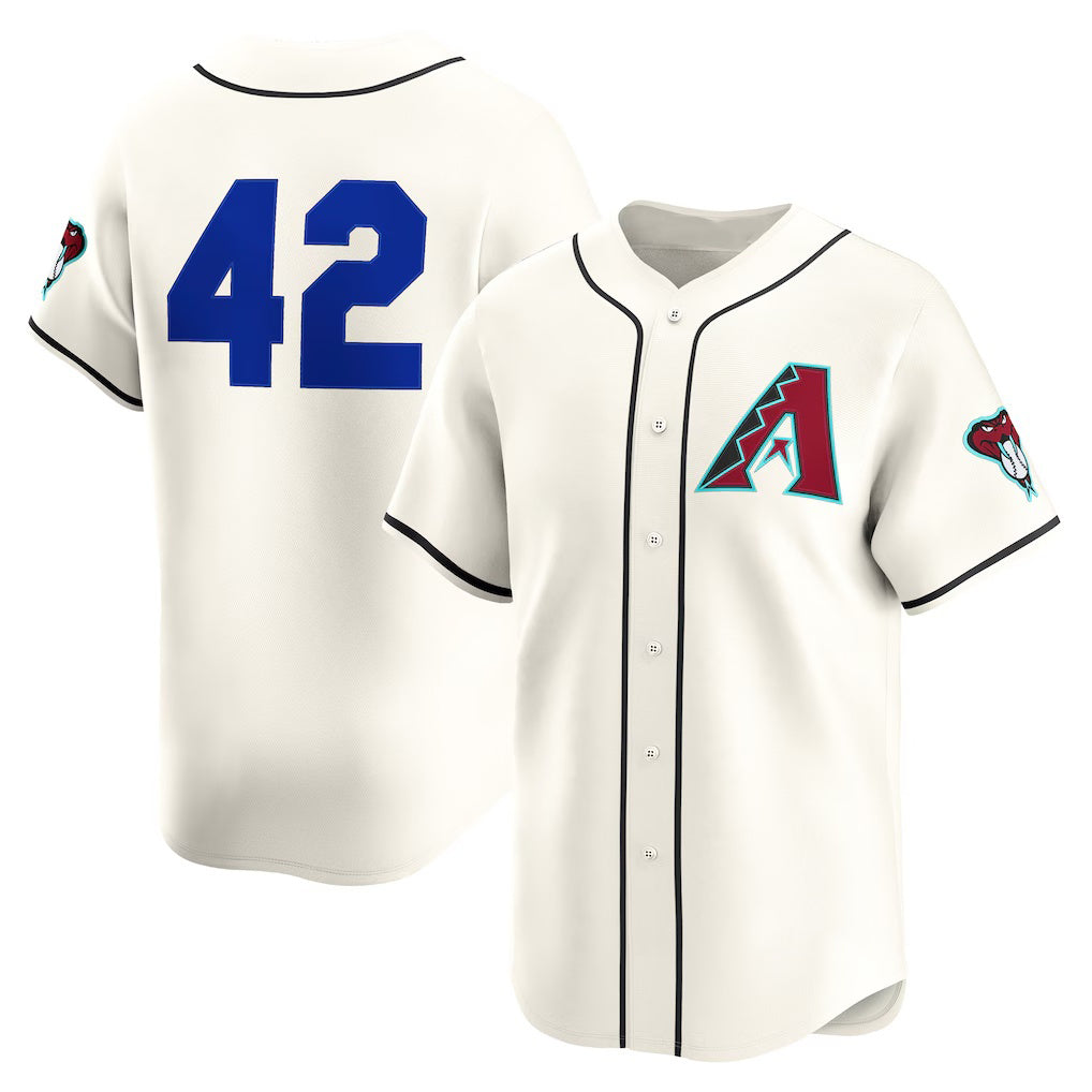 Arizona Diamondbacks #42 Jackie Robinson Cream AmberGomez Home 2025  Day Limited Jersey