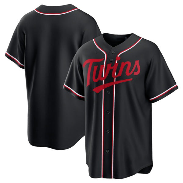 Minnesota Twins Blank Black AmberGomez Out Stitched Jersey