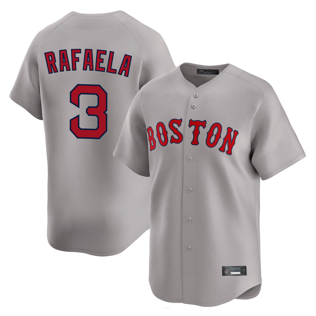 Boston Red Sox #3 Ceddanne Rafaela Player Gray AmberGomez Road Limited Home Game Stitched Jerseys1