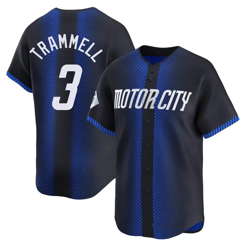 Detroit Tigers #3 Alan Trammell Player Navy AmberGomez City Connect Home Limited Stitched Jerseys
