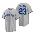 Kansas City Royals #23 Zack Greinke Grey AmberGomez Cool Base Stitched Jersey