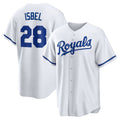 Kansas City Royals #28 Kyle Isbel White AmberGomez Home Replica Jersey
