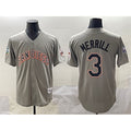 San Diego Padres #3 Jackson Merrill Gray AmberGomez Fashion Throwback With Patch Cool Base Stitched Jersey