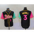 San Diego Padres #3 Jackson Merrill Number Black AmberGomez NEW 2023 City Connect Cool Base Stitched Jersey