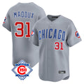 Chicago Cubs #31 Greg Maddux Player Gray AmberGomez Road 150th Anniversary Limited Home Stitched Jerseys