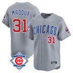 Chicago Cubs #31 Greg Maddux Player Gray AmberGomez Road 150th Anniversary Limited Home Stitched Jerseys