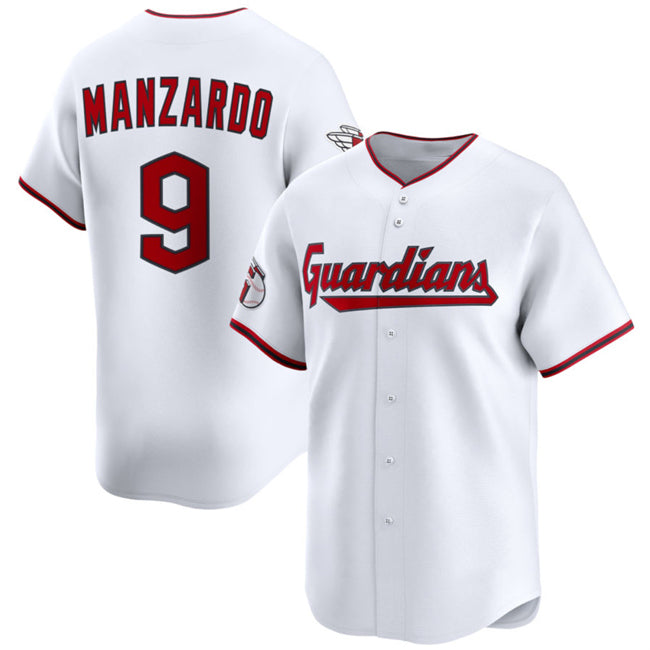 Cleveland Guardians #9 Kyle Manzardo White AmberGomez Home Limited Stitched Jersey