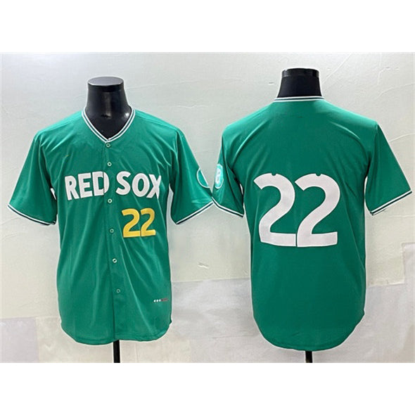 Boston Red Sox #22 Garrett Whitlock Green AmberGomez 2025 City Connect Limited Stitched Jersey
