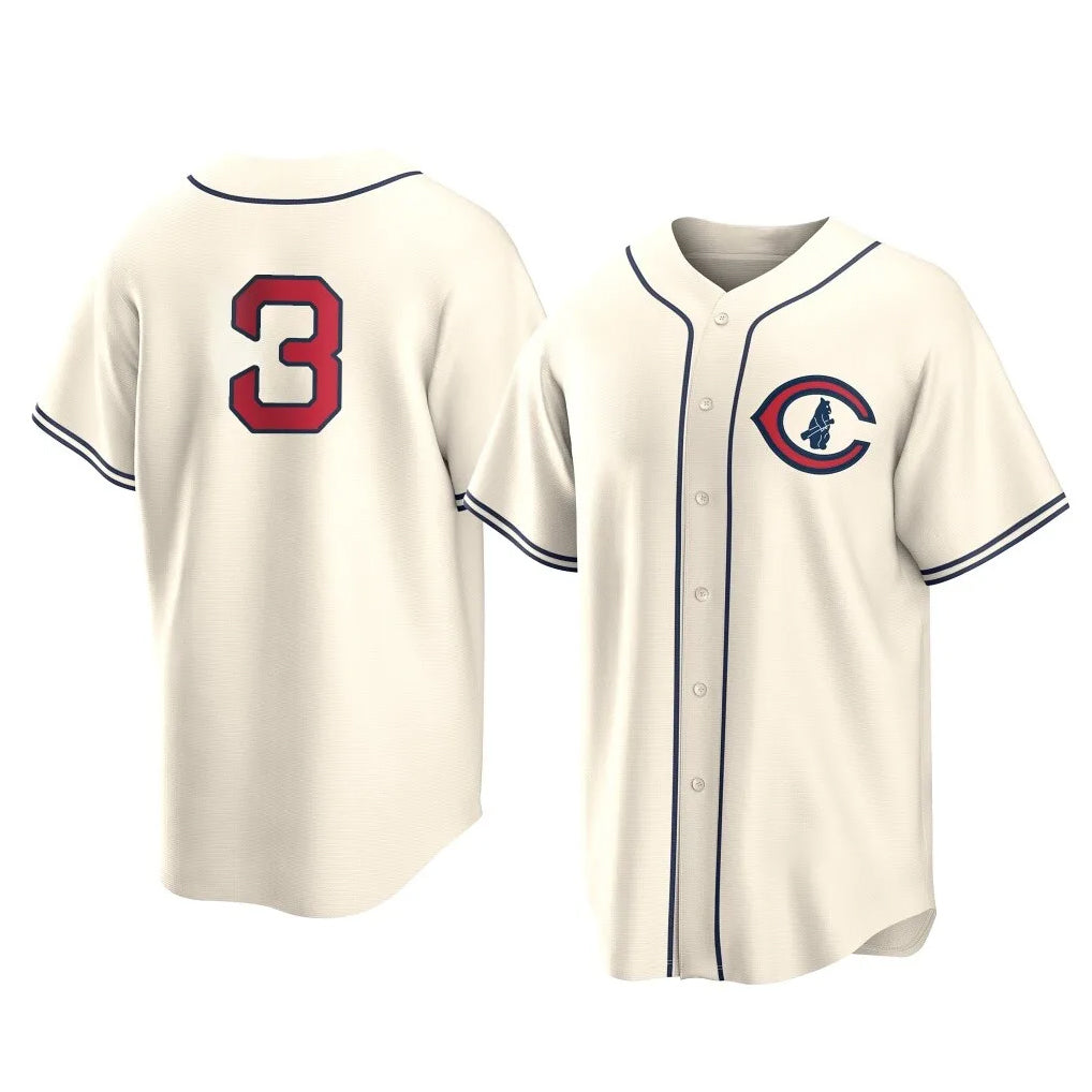 Chicago Cubs #3 Alex Bregman Player Cream AmberGomez Field of Dreams Home Game Stitched Jerseys
