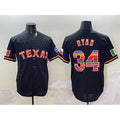 Texas Rangers #34 Nolan Ryan Black AmberGomez Mexico Limited Stitched Jersey