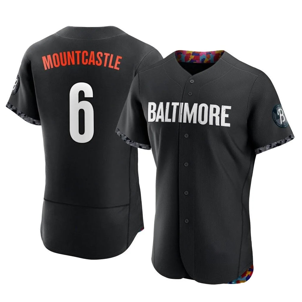 Baltimore Orioles #6 Ryan Mountcastle Player Black AmberGomez City Connect Limited Elite Home Game Stitched Jerseys