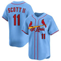 St. Louis Cardinals #11 Victor Scott II Light Blue AmberGomez Alternate Limited Stitched Jersey