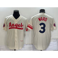 Los Angeles Angels #3 Taylor Ward Cream AmberGomez 2022 City Connect Cool Base Stitched Jersey