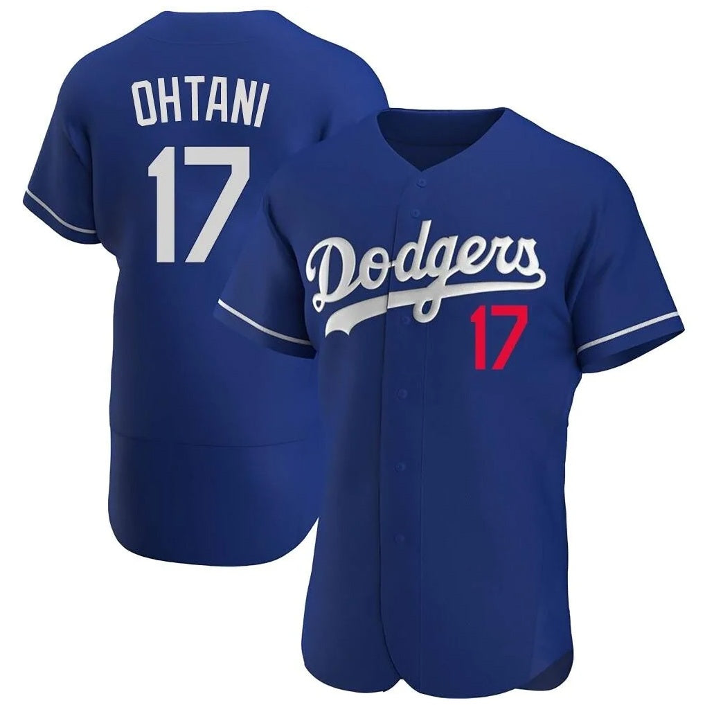 Los Angeles Dodgers #17 Shohei Ohtani Player Royal AmberGomez Limited Elite Home Stitched Jerseys