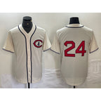 Chicago Cubs #24 Cody Bellinger 2022 Cream AmberGomez Field of Dreams Cool Base Stitched Jersey