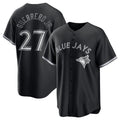 Toronto Blue Jays #27 Vladimir Guerrero Jr. Black AmberGomez Lights Out Limited Stitched Jersey