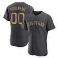 Custom Cleveland Guardians Active Player Gray AmberGomez Alternate Limited Stitched Jersey