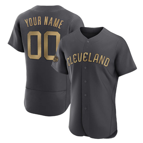 Custom Cleveland Guardians Active Player Gray AmberGomez Alternate Limited Stitched Jersey