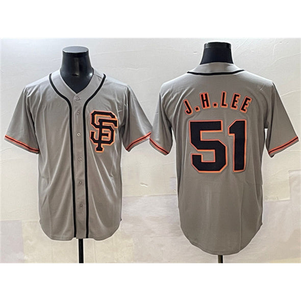 San Francisco Giants #51 Jung Hoo Lee Gray AmberGomez Cool Base Stitched Jersey