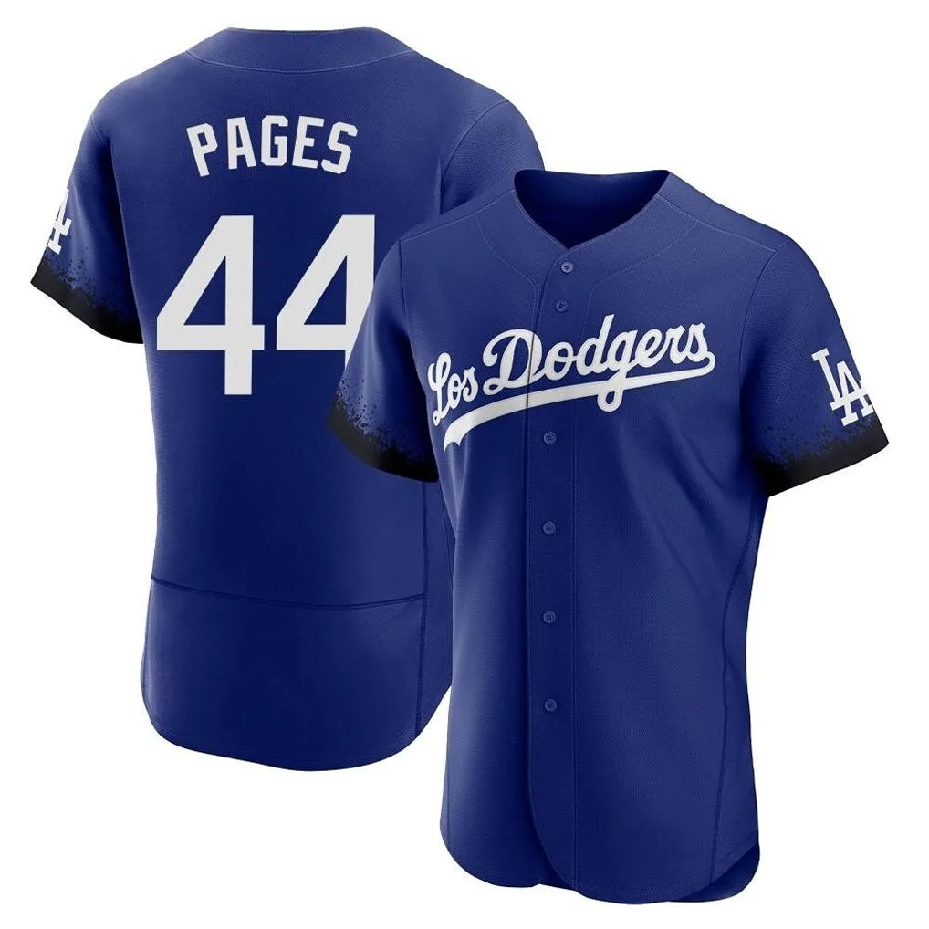 Los Angeles Dodgers #44 Andy Pages Player Royal AmberGomez City Connect Elite Home Stitched Jerseys