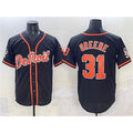 Detroit Tigers #31 Riley Greene Black AmberGomez With Patch Cool Base Stitched Jersey