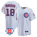 Chicago Cubs #18 Shota Imanaga Player White AmberGomez 150th Anniversary Home Game Stitched Jerseys