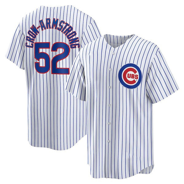 Chicago Cubs #52 Pete Crow-Armstrong White AmberGomez 2024 Cool Base Stitched Jersey
