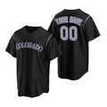 Custom Colorado Rockies Black AmberGomez Stitched Cool Base Jersey