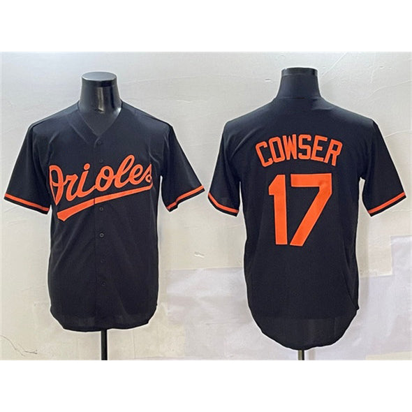 Baltimore Orioles #17 Colton Cowser Black AmberGomez Cool Base Stitched Jersey