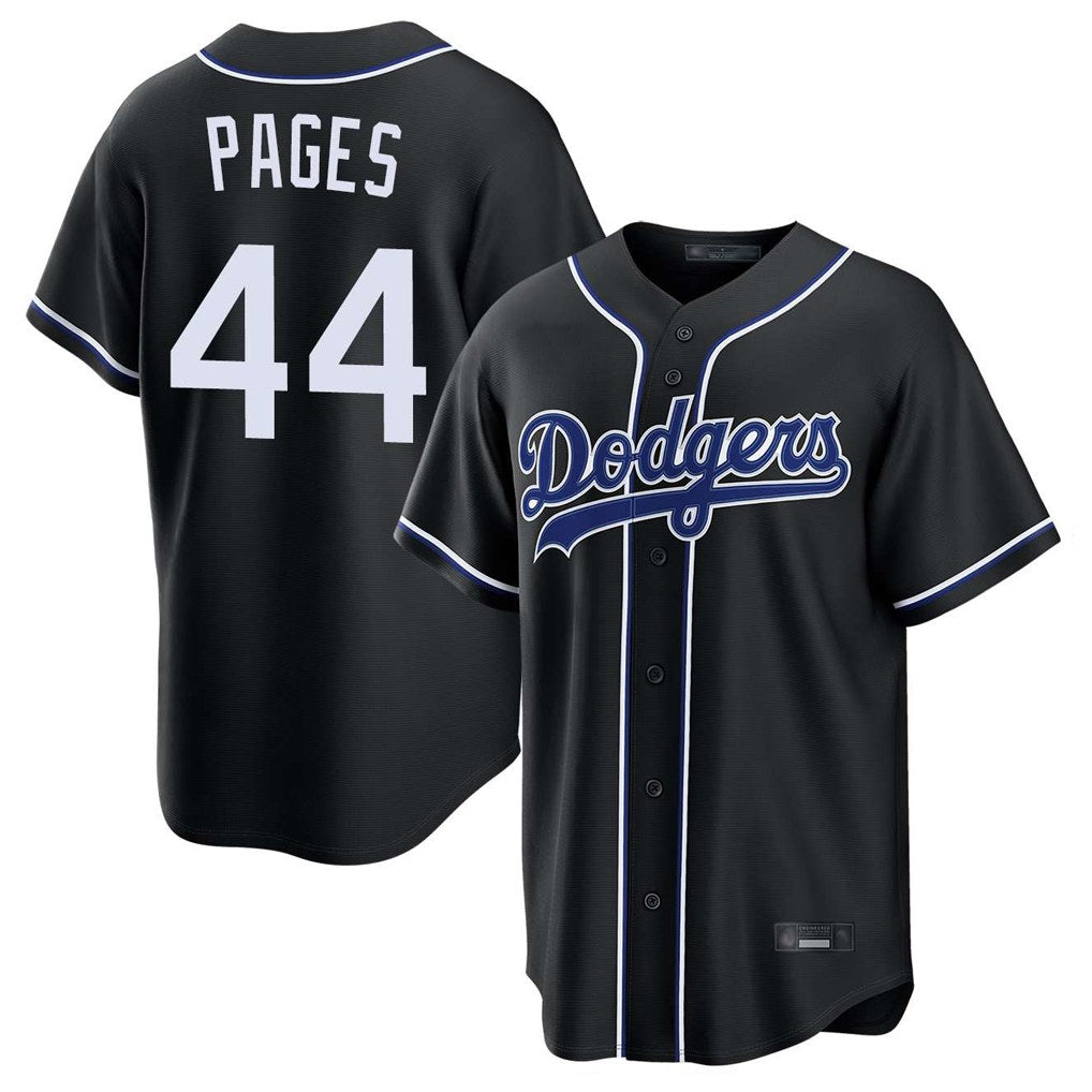 Los Angeles Dodgers #44 Andy Pages Player Black AmberGomez Carbon Limited Home Stitched Jerseys