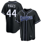 Los Angeles Dodgers #44 Andy Pages Player Black AmberGomez Carbon Limited Home Stitched Jerseys