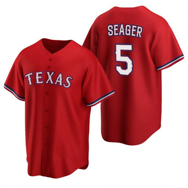 Texas Rangers #5 Corey Seager Red AmberGomez Cool Base Stitched Jersey