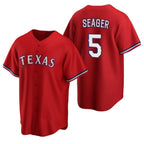 Texas Rangers #5 Corey Seager Red AmberGomez Cool Base Stitched Jersey