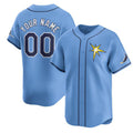 Custom Tampa Bay Rays Active Player Light Blue AmberGomez Alternate Stitched Jersey