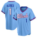 Atlanta Braves #1 Ozzie Albies Powder Blue AmberGomez 2026 City Connect Stadium Jersey