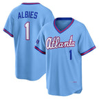 Atlanta Braves #1 Ozzie Albies Powder Blue AmberGomez 2026 City Connect Stadium Jersey