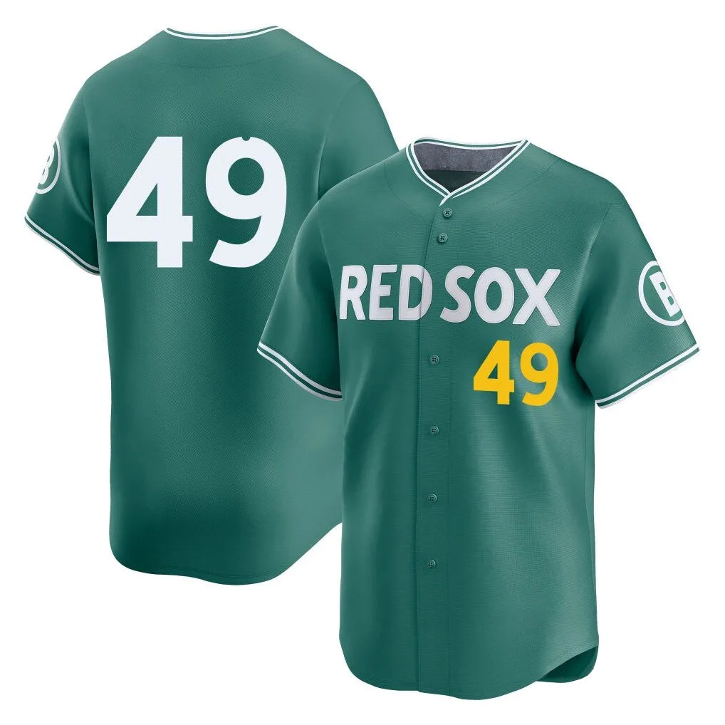 Boston Red Sox #49 Tim Wakefield Player Green AmberGomez City Connect Limited Home Game Stitched Jerseys1