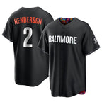 Baltimore Orioles #2 Gunnar Henderson Player Black AmberGomez City Connect Home Game Stitched Jerseys