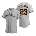 San Francisco Giants #23 Joc Pederson Gray AmberGomez Flex Base Stitched Jersey