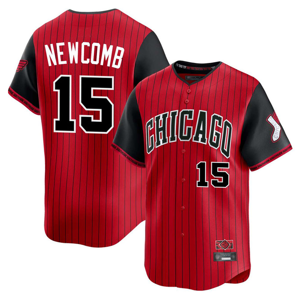 Chicago White Sox #15 Sean Newcomb Player Red AmberGomez City Connect Limited Home Stitched Jerseys