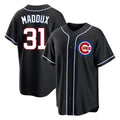 Chicago Cubs #31 Greg Maddux Player Black AmberGomez Fashion Out Game Stitched Jerseys