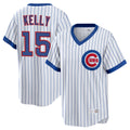Chicago Cubs #15 Carson Kelly Player White AmberGomez T-shirt Cooperstown Collection Limited Stitched Jerseys